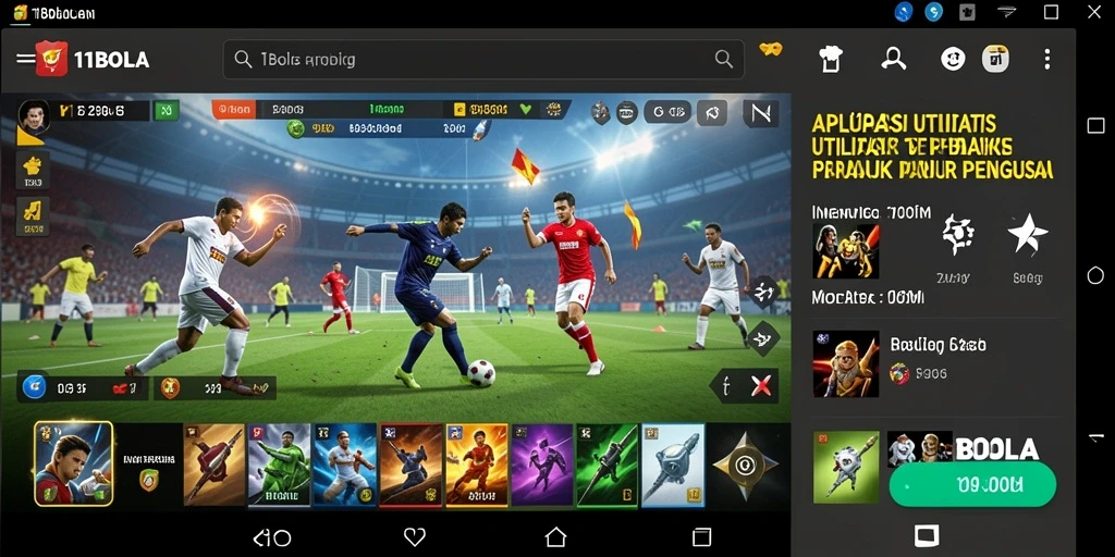 Tampilan antarmuka 11BOLA yang sederhana dan praktis.