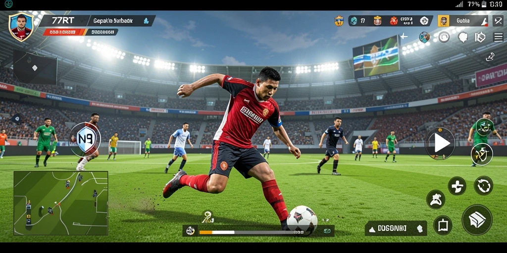 Tampilan gameplay seru dan realistis dalam 77RT.