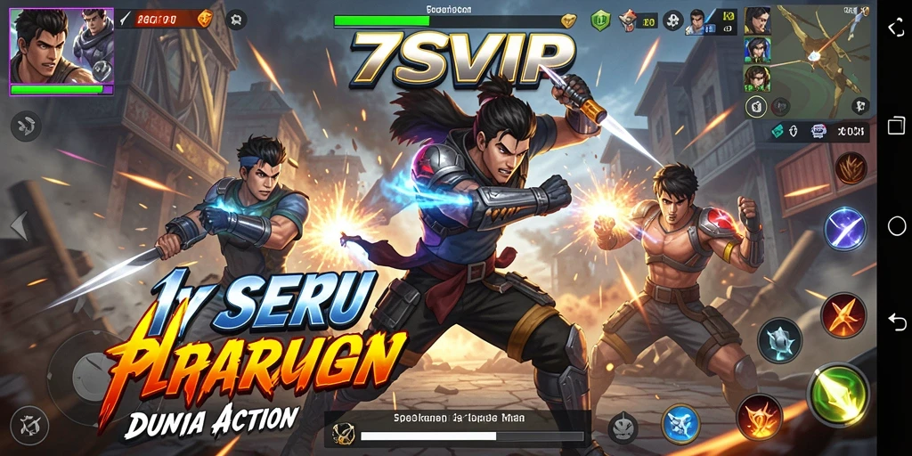 Tangkapan layar gameplay 7SVIP yang menampilkan aksi seru dan mendebarkan.