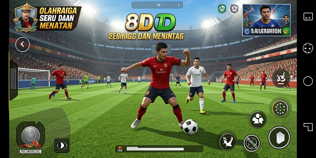Tampilan gameplay seru dari aplikasi 8ID dengan berbagai cabang olahraga.