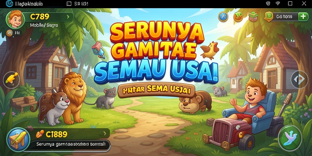 Tampilan gameplay C789 yang ceria dan menghibur