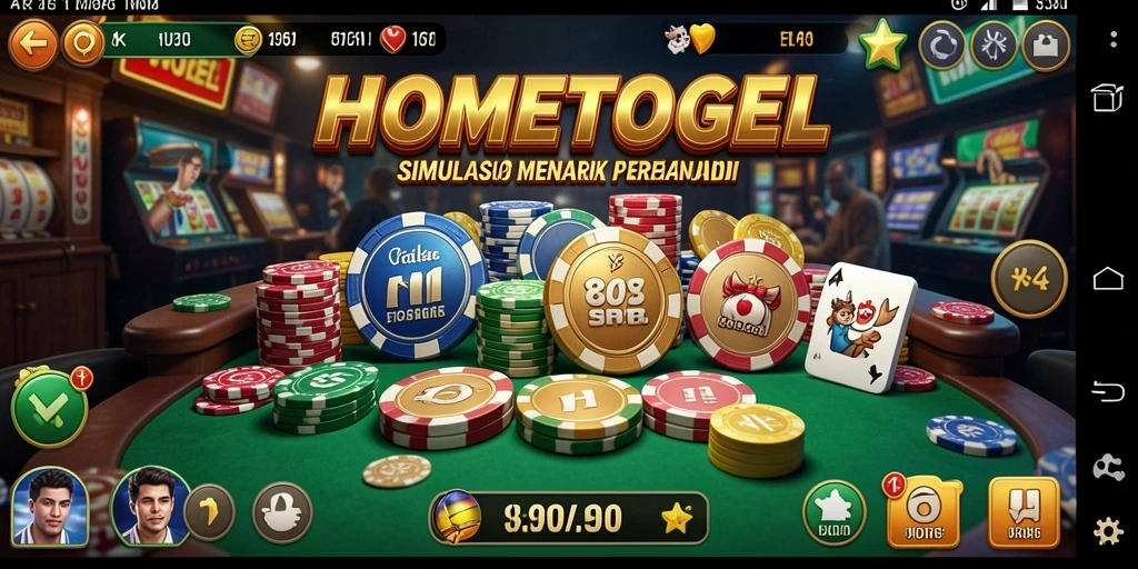 Tampilan gameplay HOMETOGEL dengan visual yang menarik.
