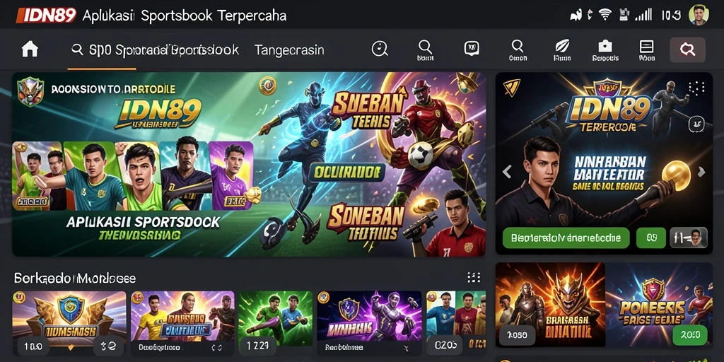 Tampilan gameplay dari aplikasi Sportsbook IDN89 yang menarik.