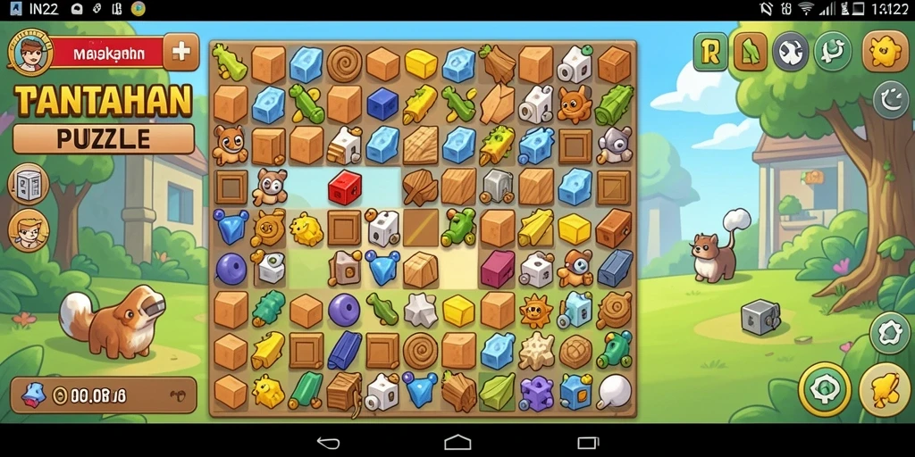 Tangkapan layar gameplay IN22 menampilkan momen seru dalam menyelesaikan Puzzle.