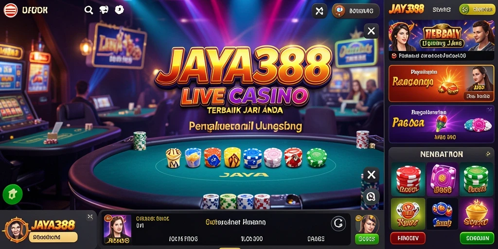 Tampilan menarik dari gameplay JAYA388 Live Casino dengan dealer profesional.