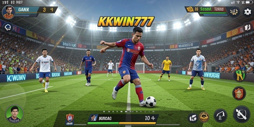 Tampilan gameplay seru dalam KKWIN777 dengan aksi di lapangan.
