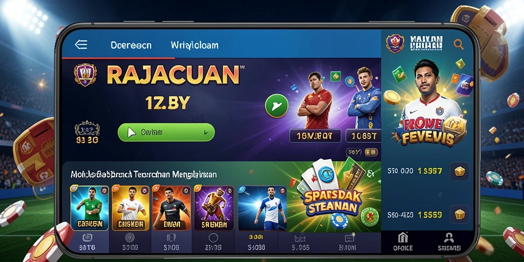 Tampilan antarmuka <strong>RAJACUAN</strong> yang modern dan intuitif untuk taruhan olahraga.