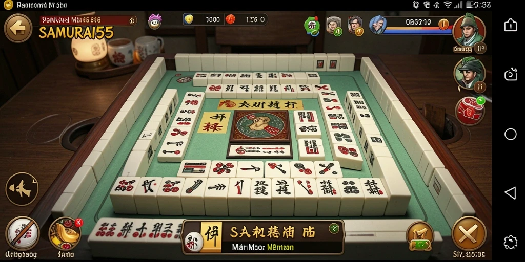 Gameplay menarik SAMURAI555 dengan desain Mahjong yang menawan.