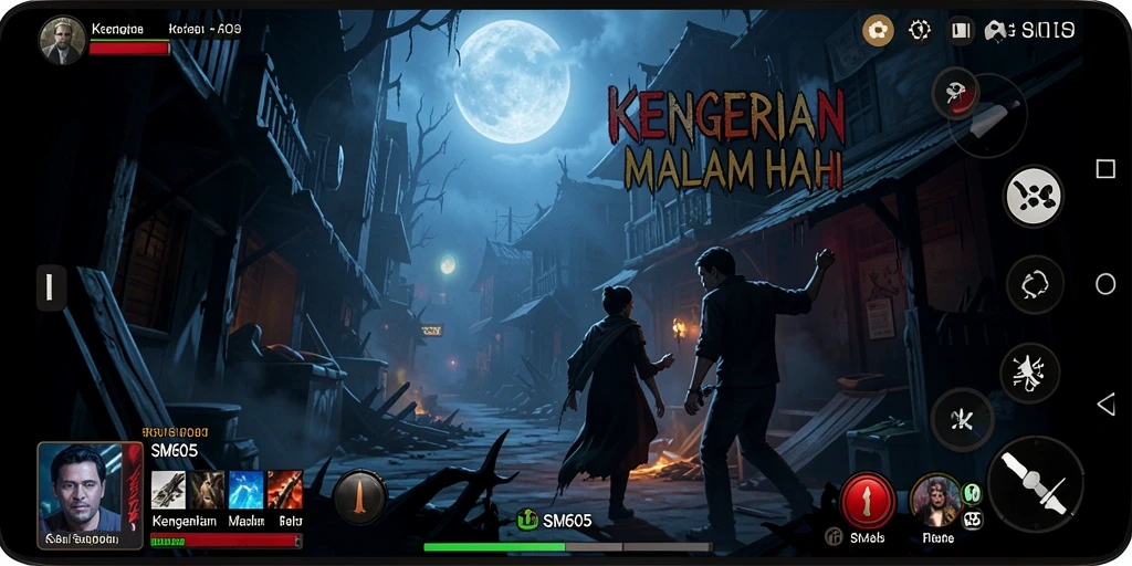 Gameplay SM605 yang menegangkan dan menyeramkan.