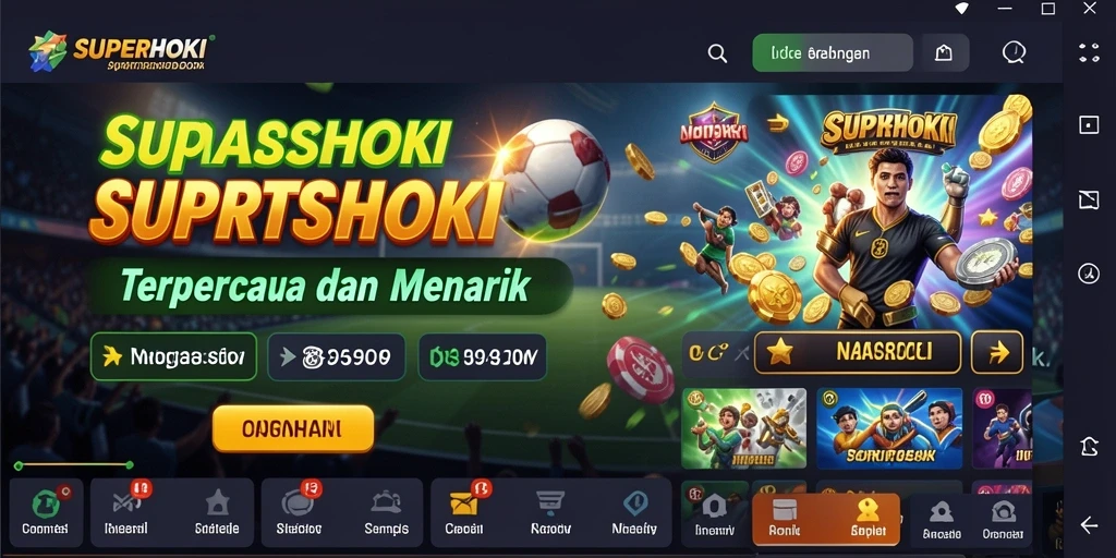 Screenshot utama SUPERHOKI menampilkan antarmuka taruhan yang menarik dan informatif.