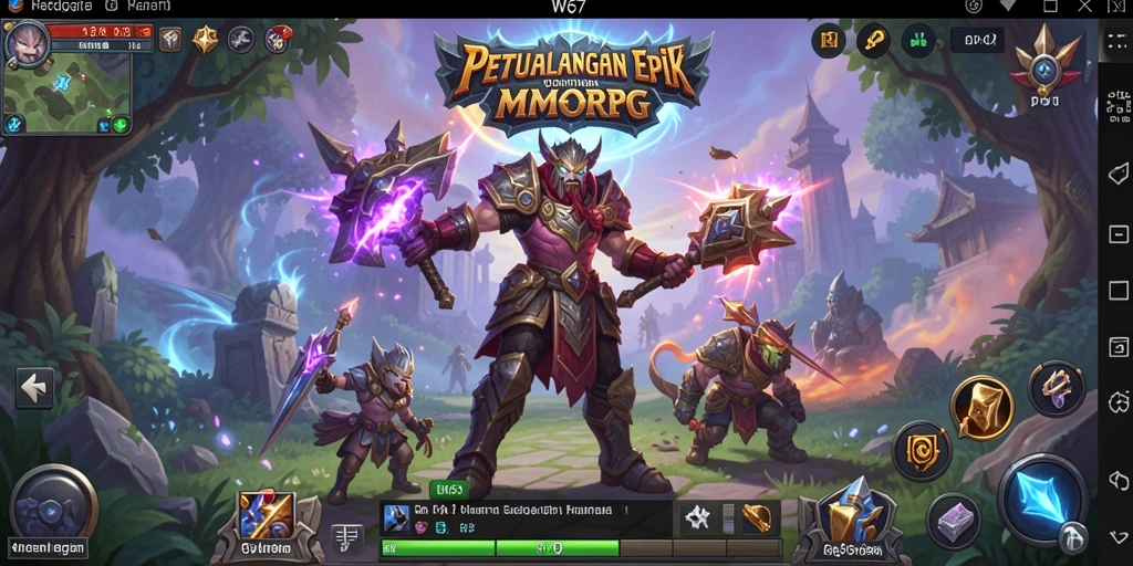 Tampilan menakjubkan dari petualangan MMORPG di W67.