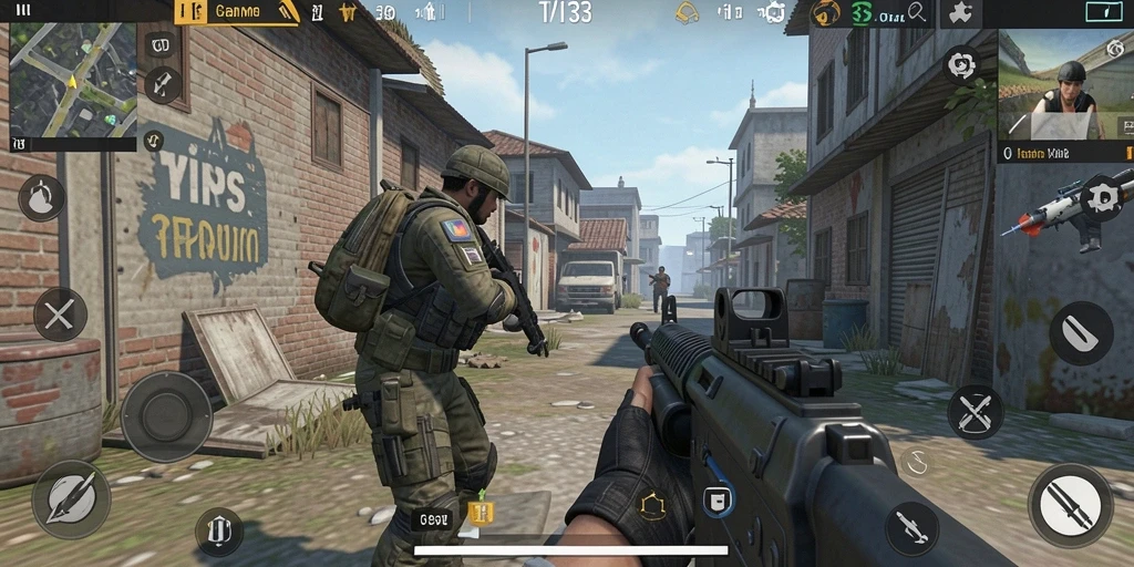 Screenshot gameplay TPS yang mendebarkan dari WIN33.